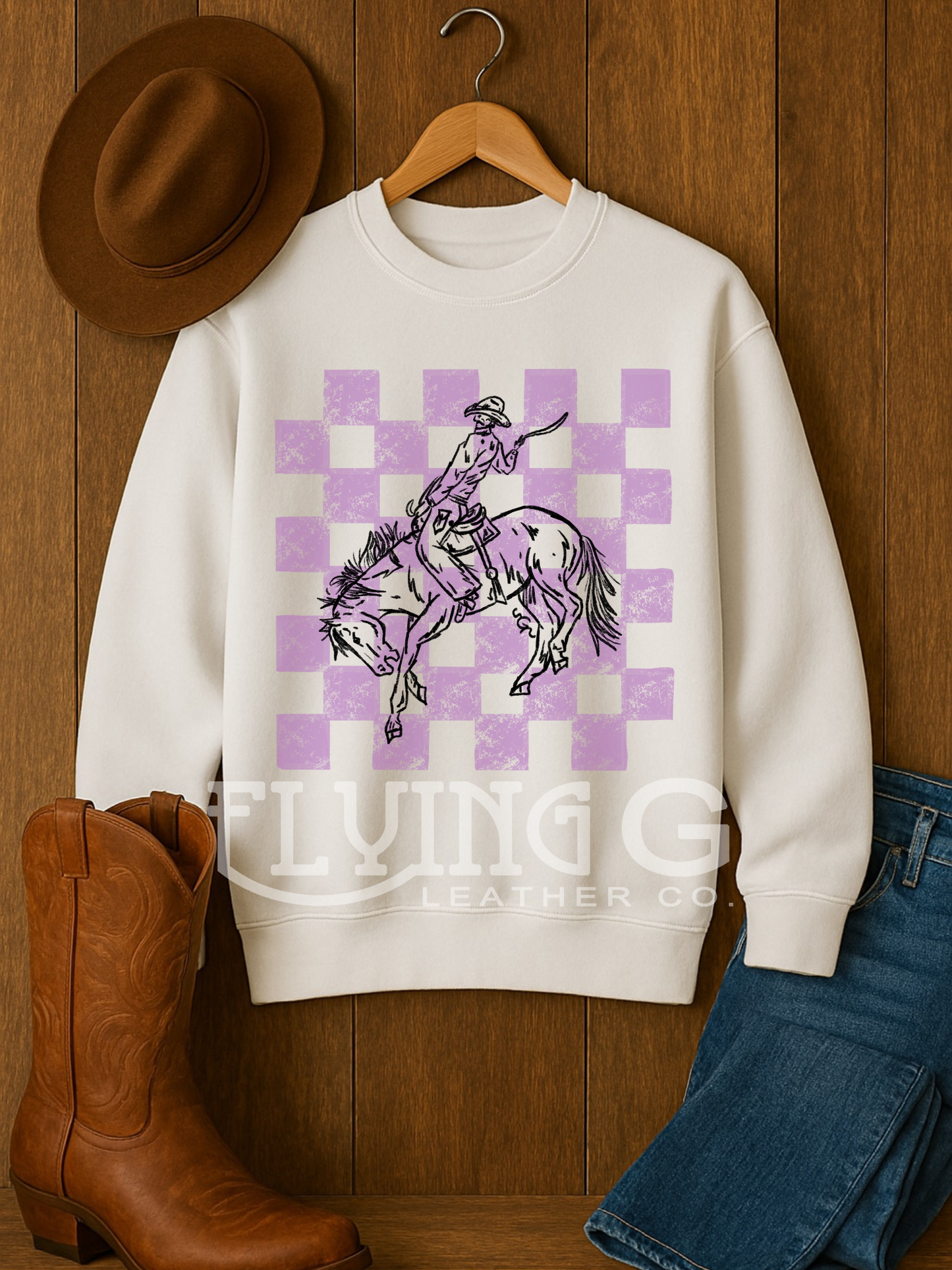 Checkered Bronc Tee