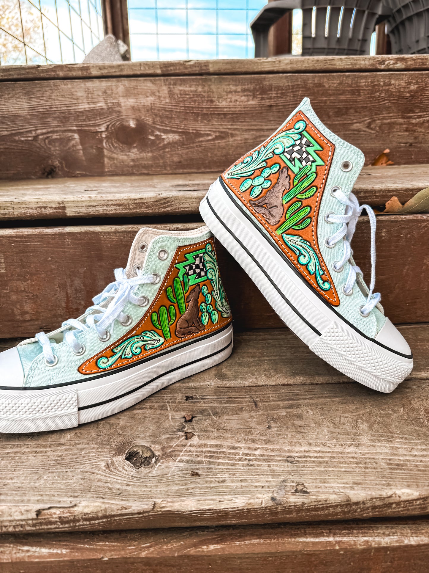 Cactus Coyote Mint High-Top Shoes - Size W 8
