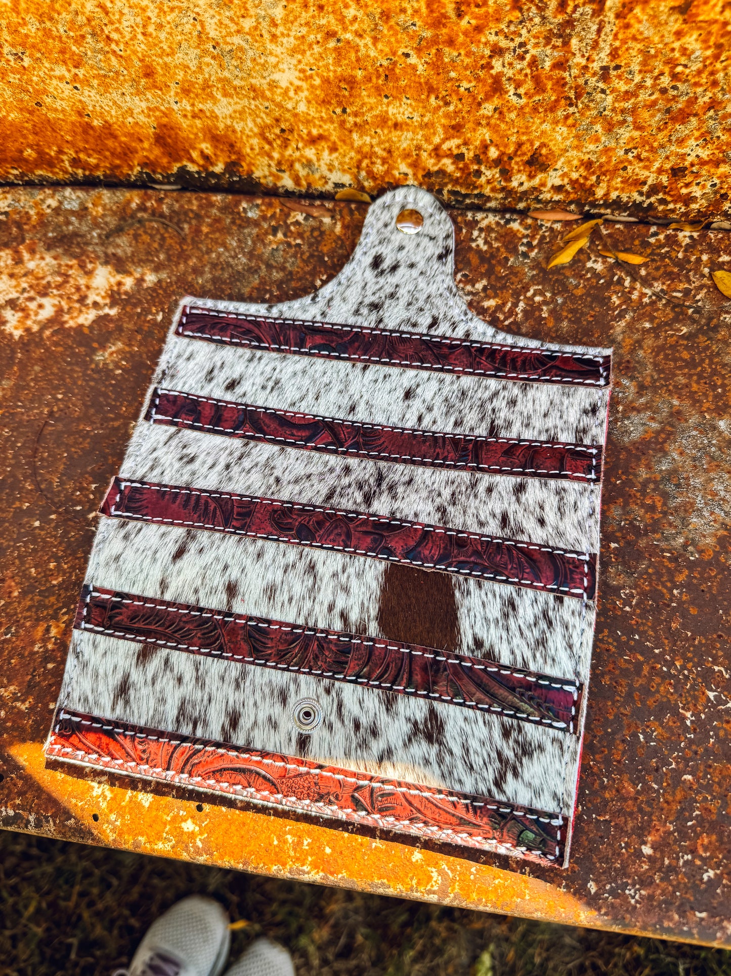 Cowhide Wallet - Stripes
