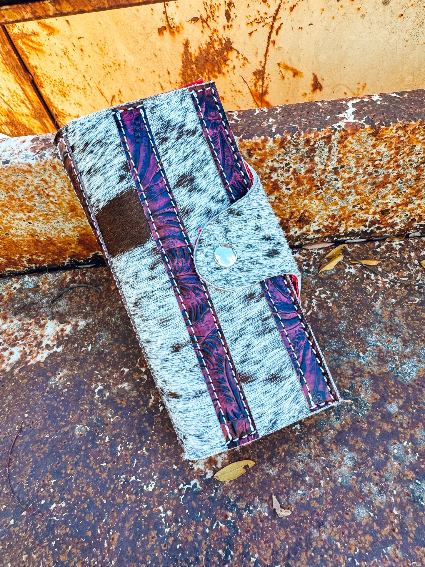 Cowhide Wallet - Stripes