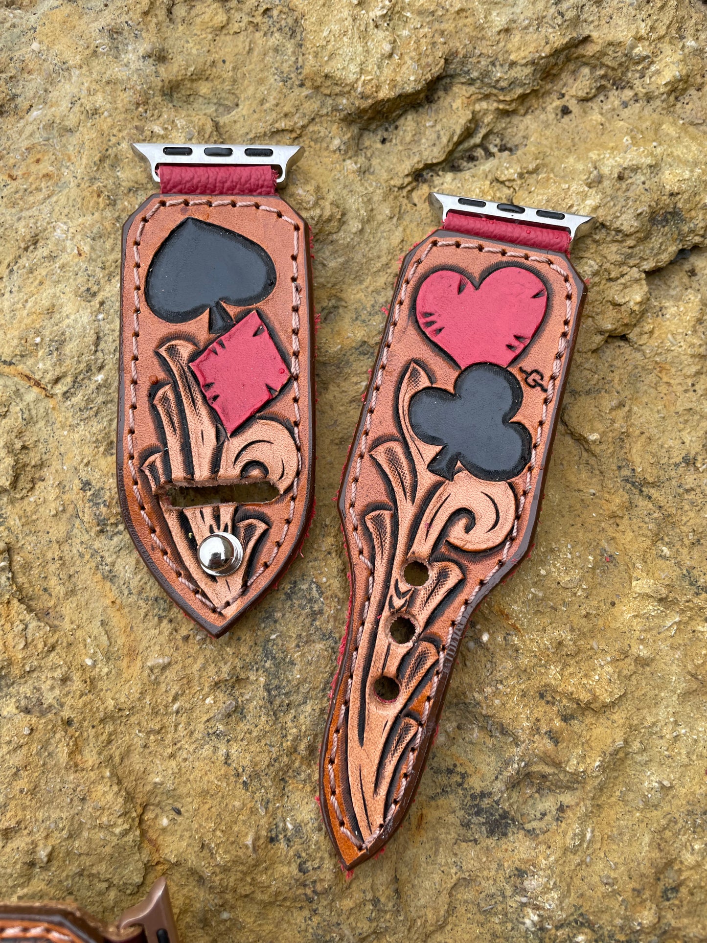 CUSTOM HAND-TOOLED WATCHBAND