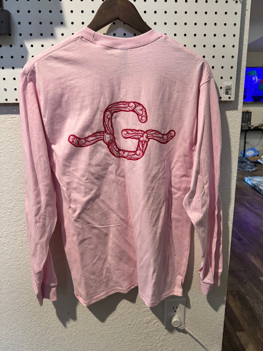 Pink Tooled G Long Sleeve Tee (FINAL SALE)