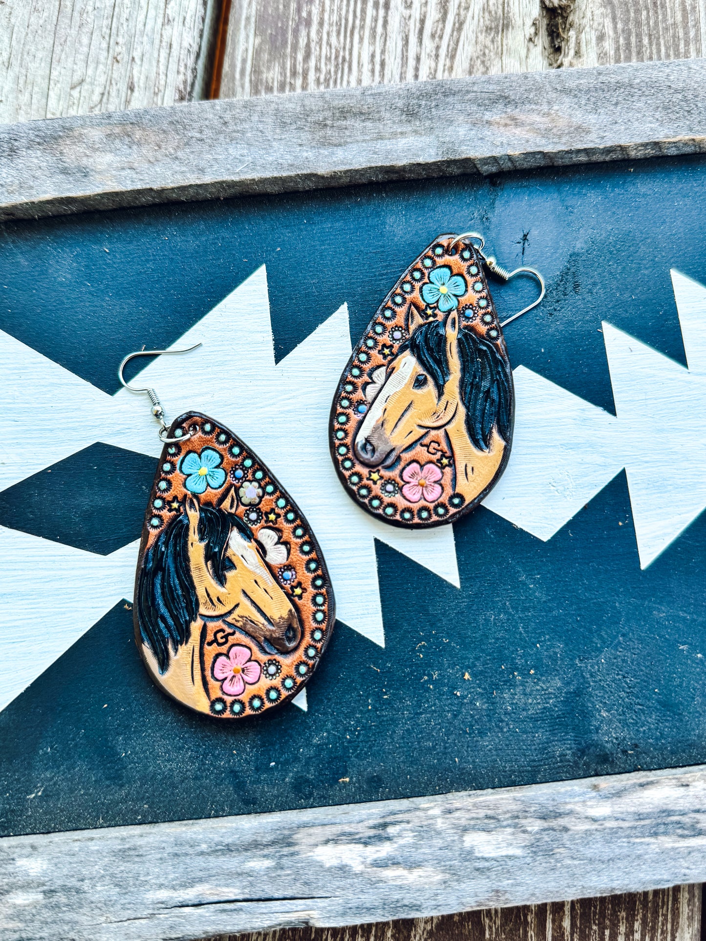 Buckskin Floral Earrings