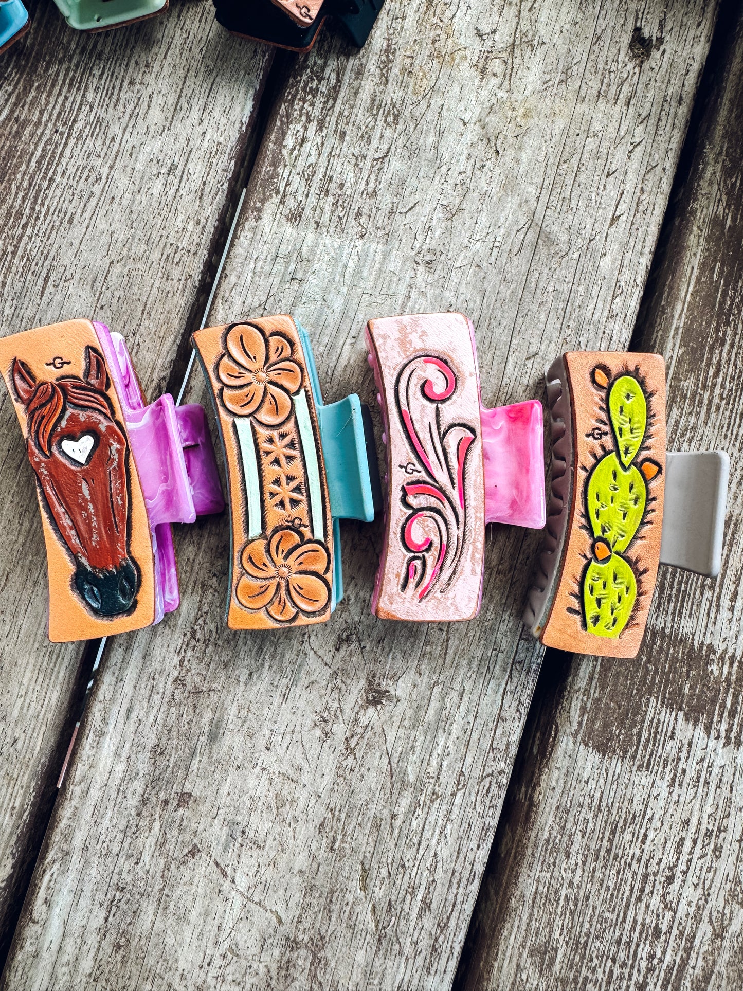 Pastel Pastures Hair Clips - Medium