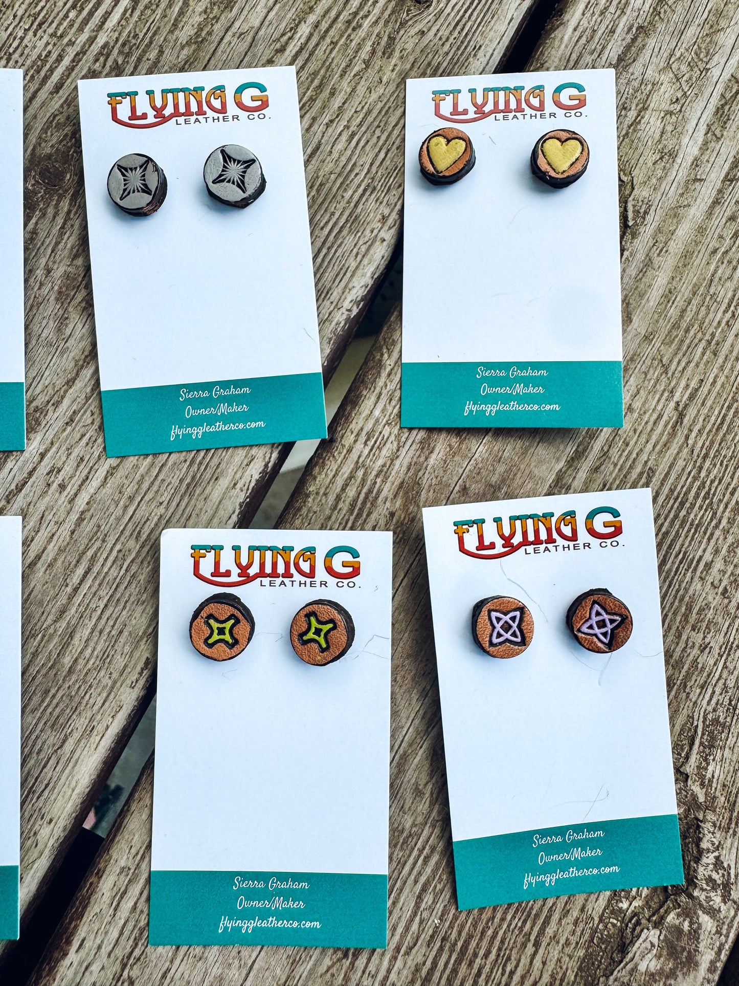 Stamped Stud Earrings