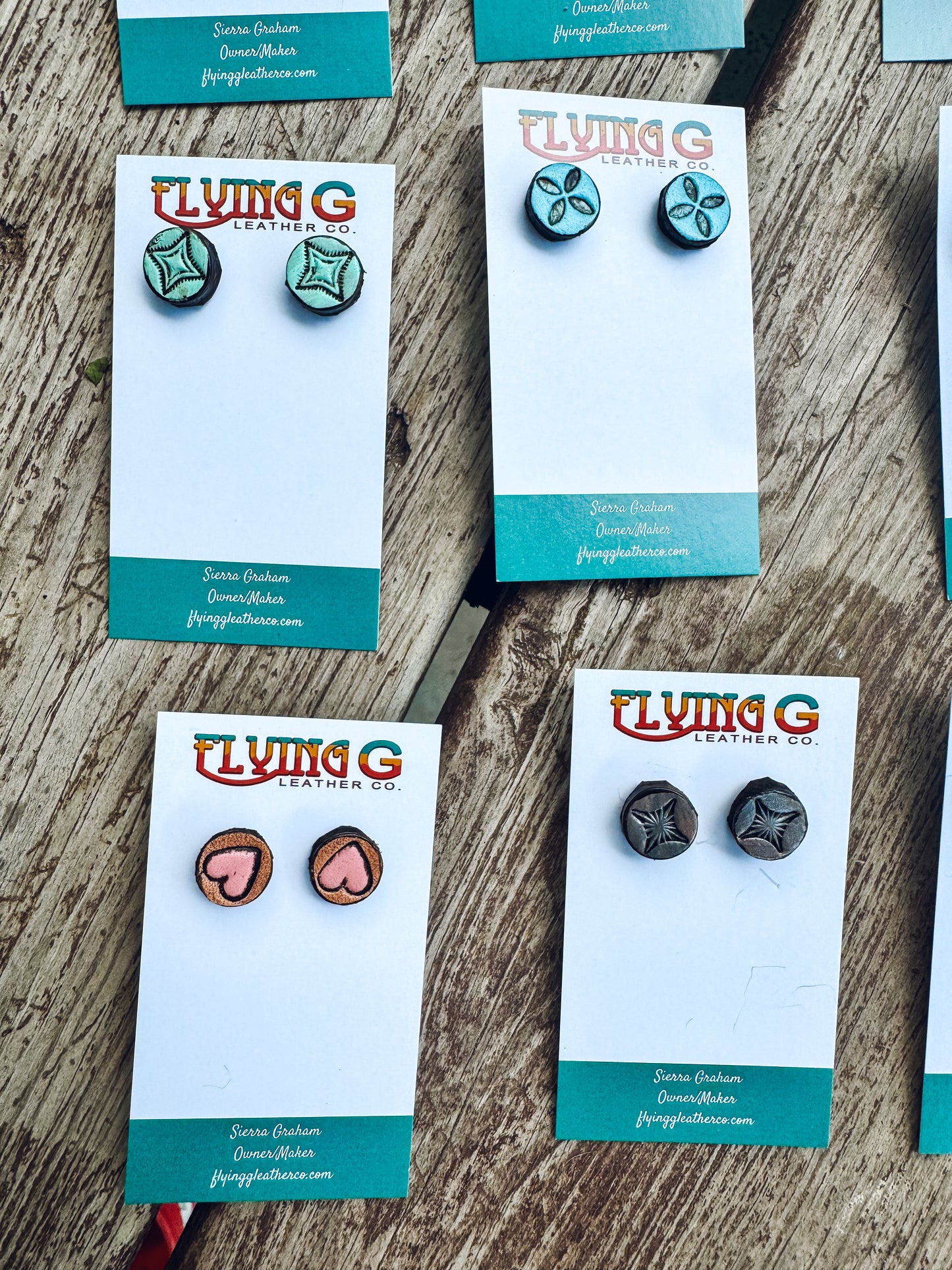 Stamped Stud Earrings