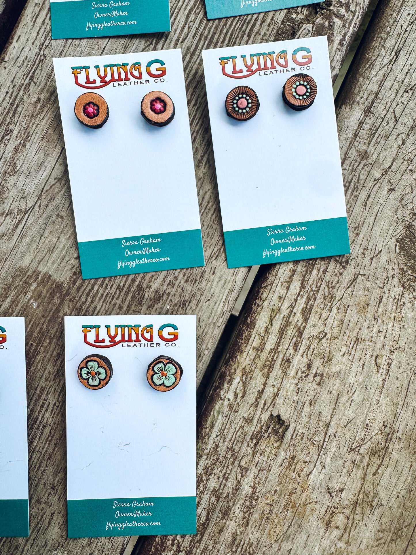 Stamped Stud Earrings