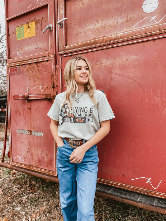 Swivel Knife Logo Tee - Sage (MADE TO ORDER)