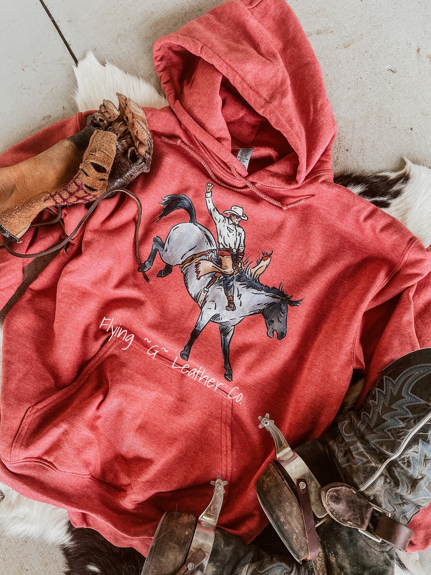 Bareback Hoodie or Tee (Red)