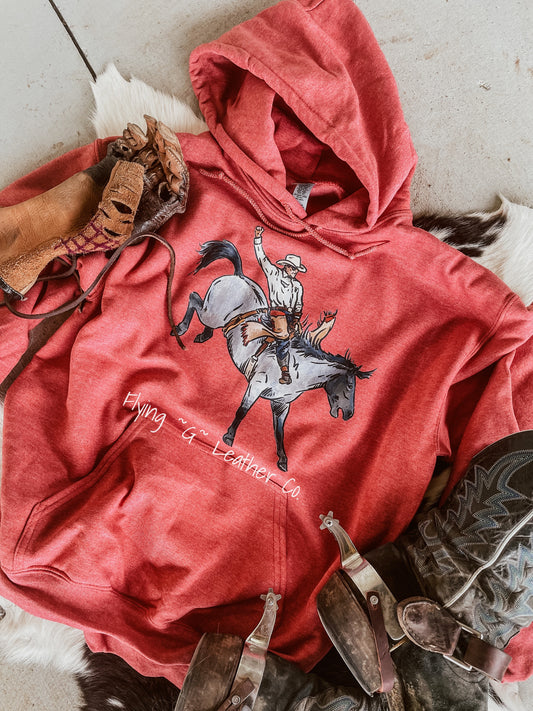 Bareback Hoodie or Tee (Red)