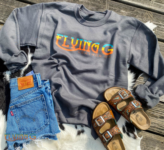 Retro Logo Crewneck - Charcoal (MADE TO ORDER)