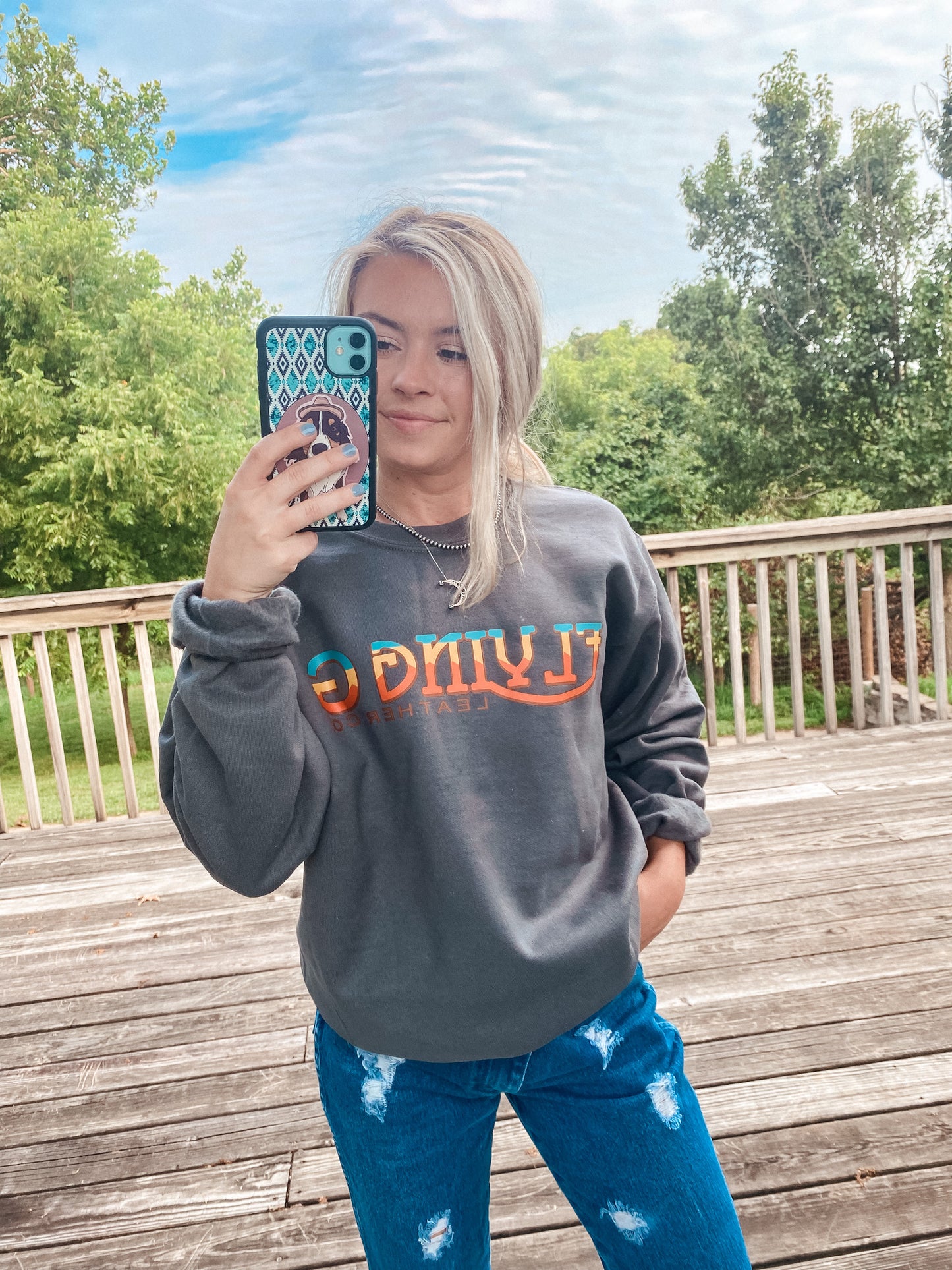 Retro Logo Crewneck - Charcoal (MADE TO ORDER)