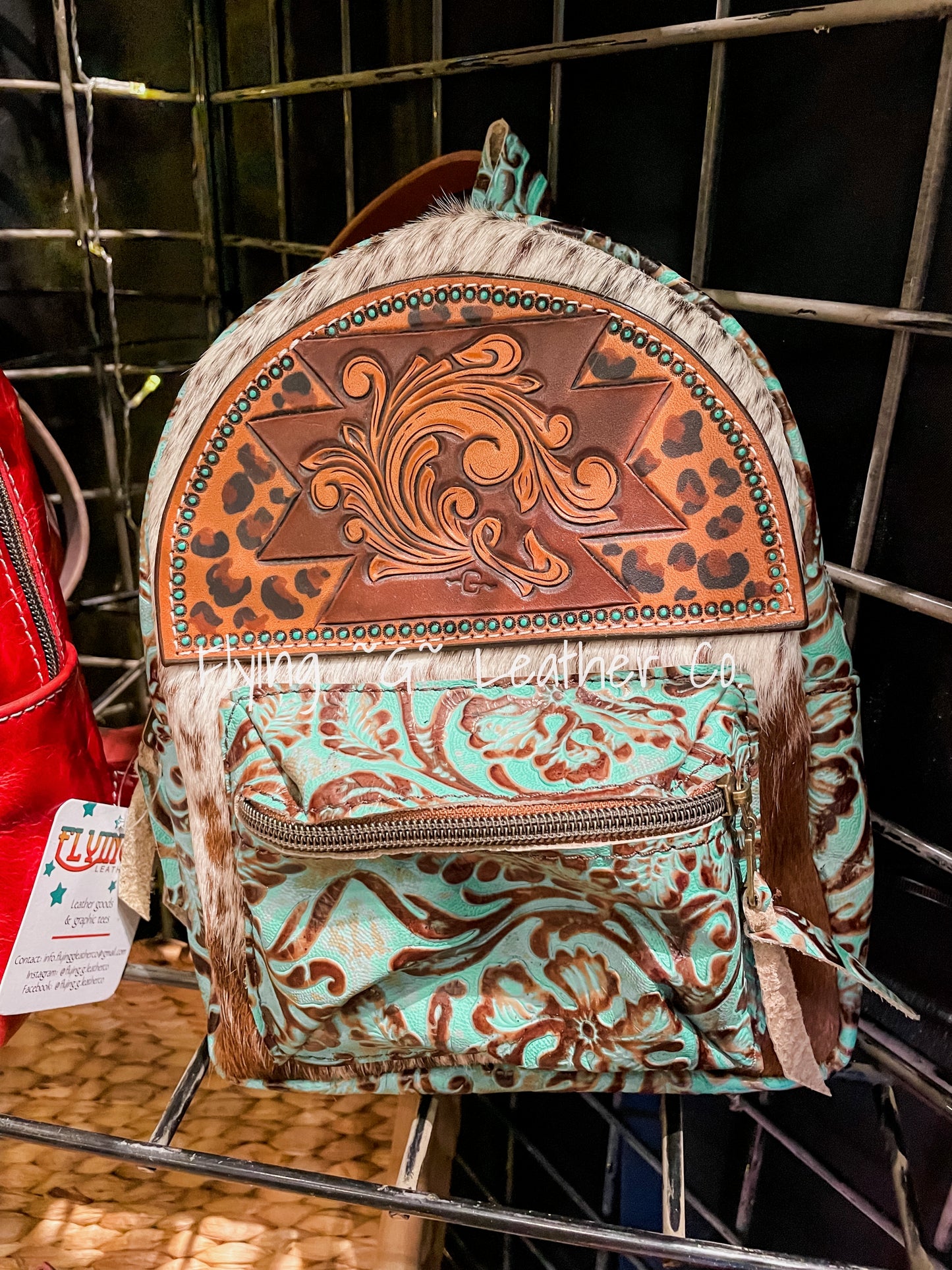 Cheetah Floral Backpack
