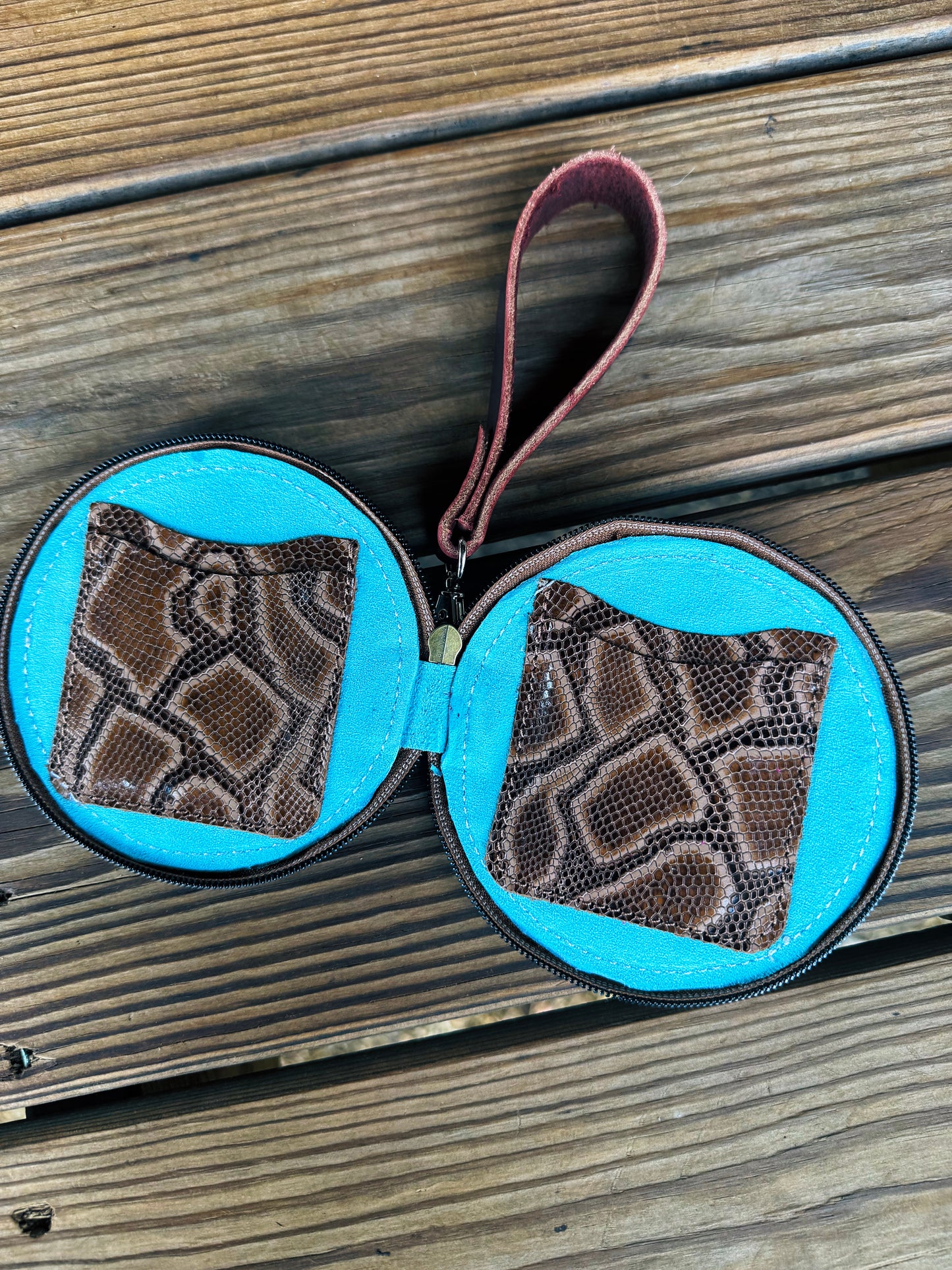 Mini Round Wallet w/ Strap