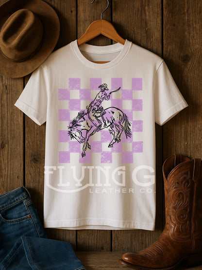 Checkered Bronc Tee