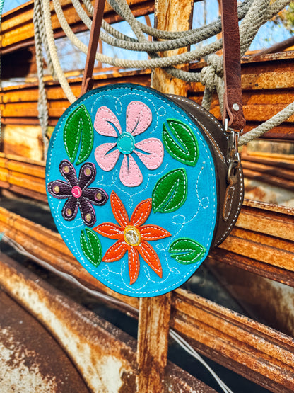 Floral Suede Bag