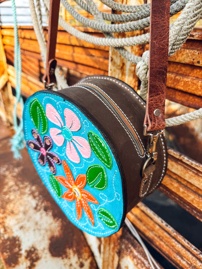 Floral Suede Bag