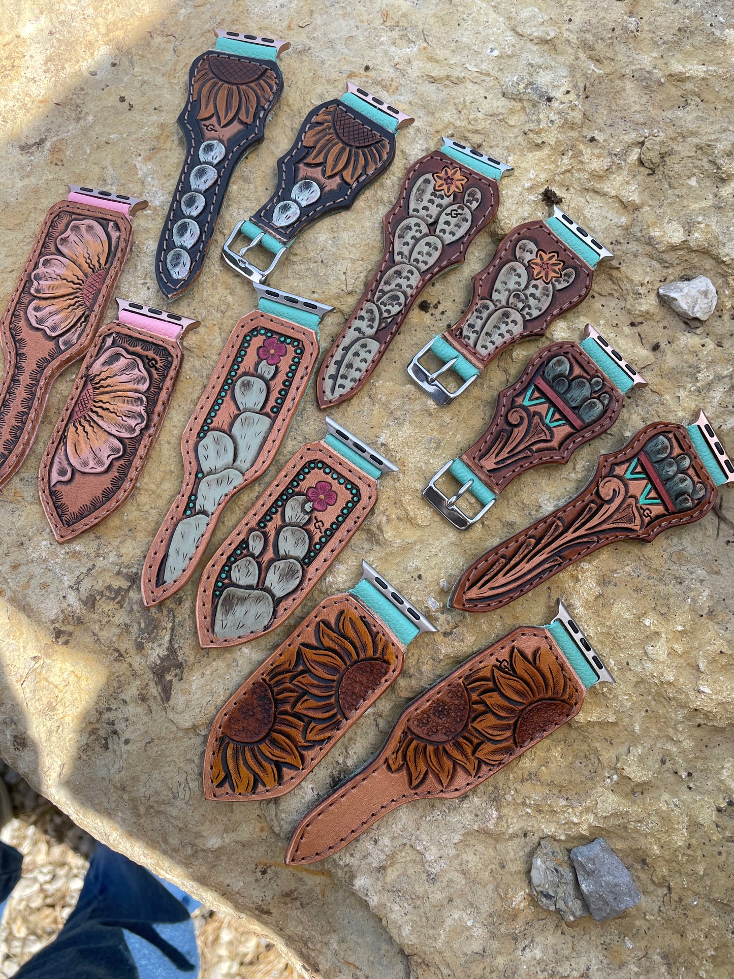 CUSTOM HAND-TOOLED WATCHBAND