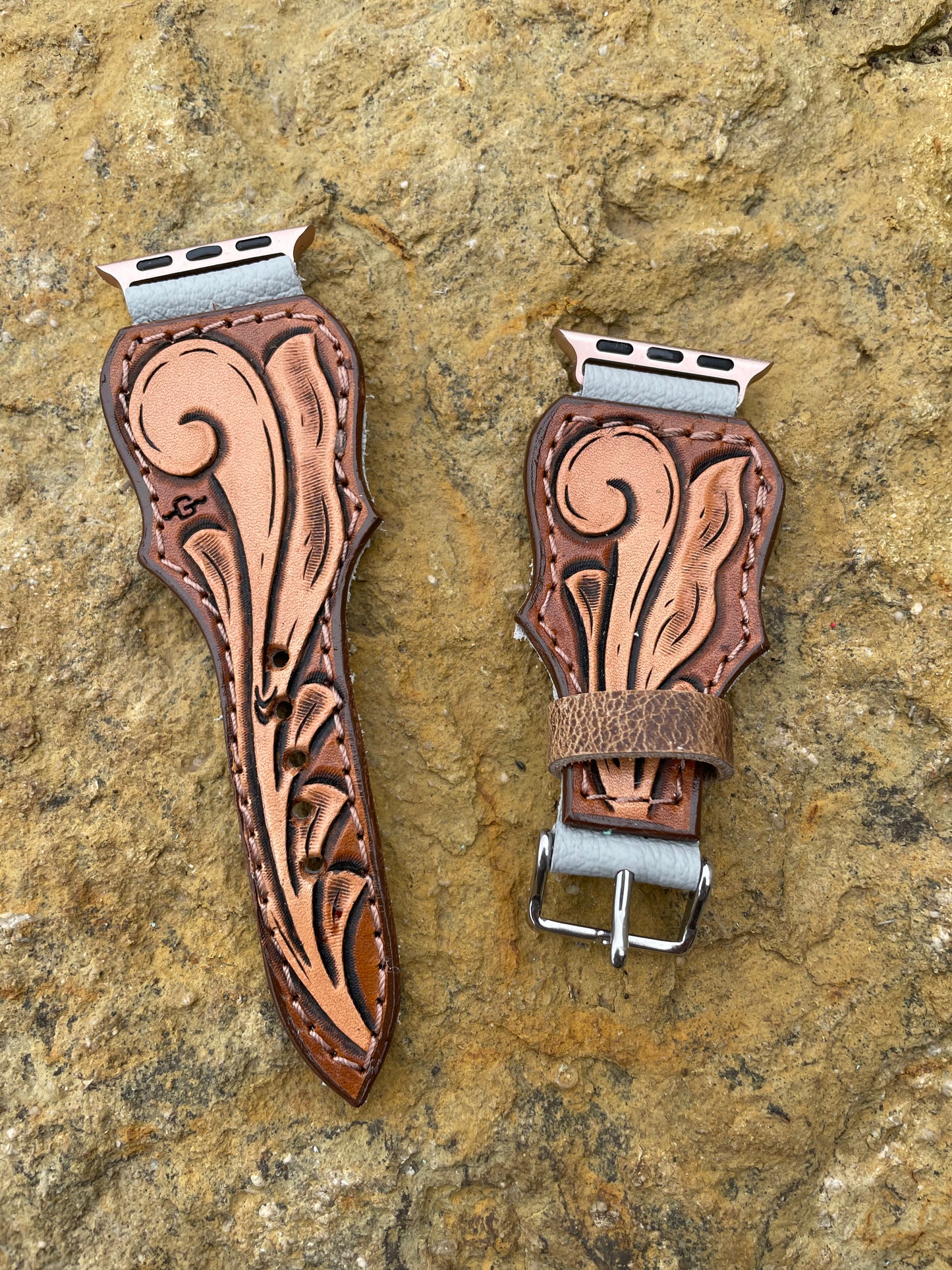 CUSTOM HAND-TOOLED WATCHBAND