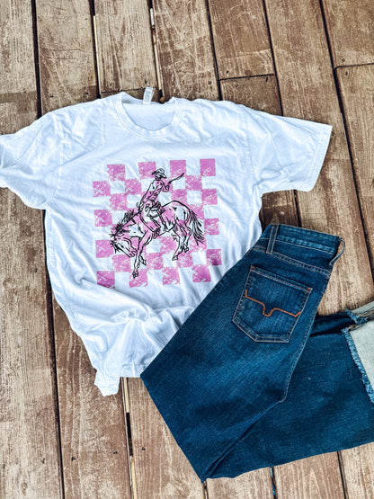 Checkered Bronc Tee