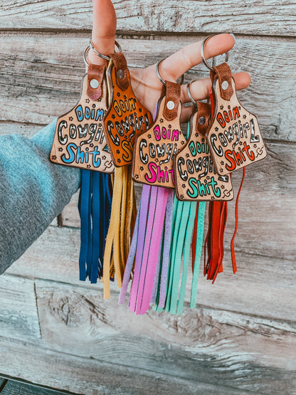 Cowgirl Sh*t Keychain - MADE TO ORDER (approx. 4 week turnaround)