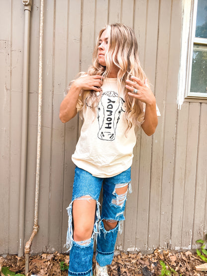 howdy cow tee (made to order)