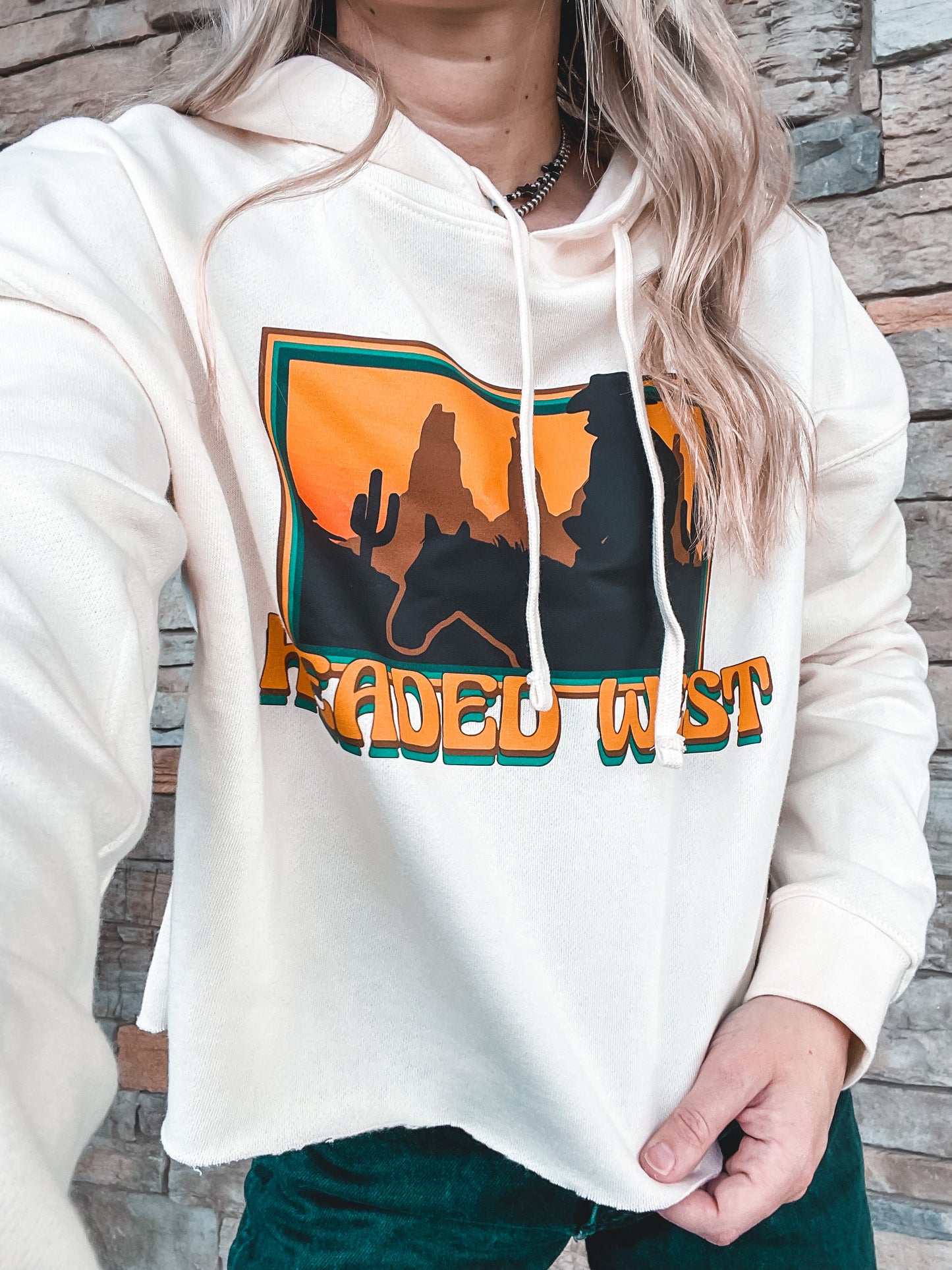 Headed West Cropped Hoodie (MADE TO ORDER)