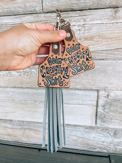 Cowgirl Sh*t Keychain - MADE TO ORDER (approx. 4 week turnaround)