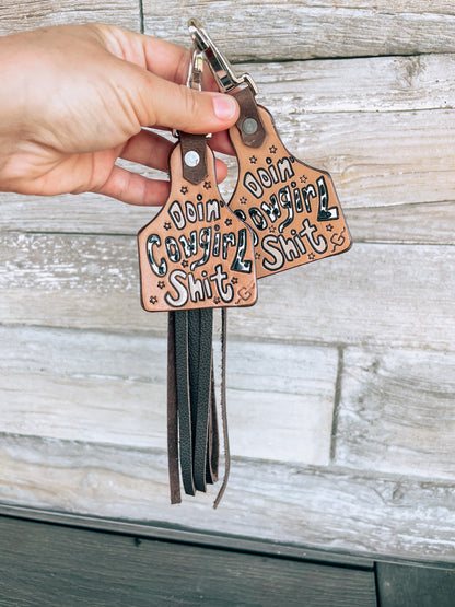 Cowgirl Sh*t Keychain - MADE TO ORDER (approx. 4 week turnaround)