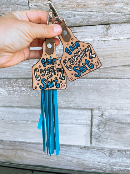 Cowgirl Sh*t Keychain - MADE TO ORDER (approx. 4 week turnaround)