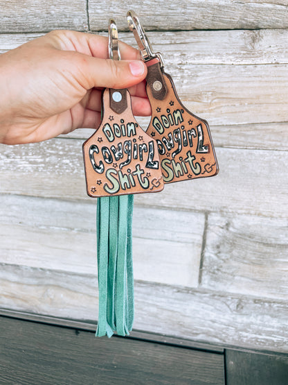 Cowgirl Sh*t Keychain - MADE TO ORDER (approx. 4 week turnaround)