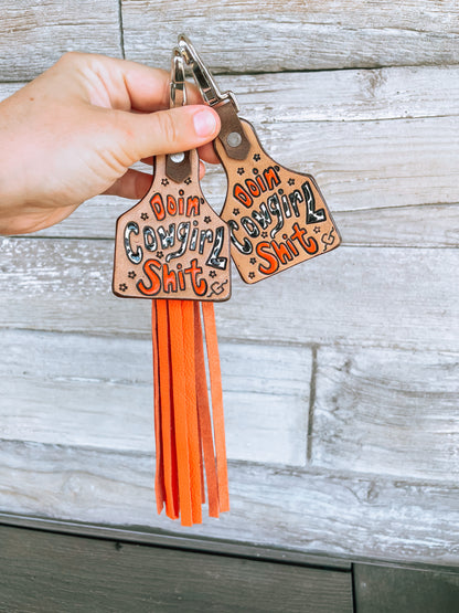 Cowgirl Sh*t Keychain - MADE TO ORDER (approx. 4 week turnaround)