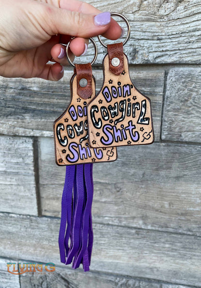 Cowgirl Sh*t Keychain - MADE TO ORDER (approx. 4 week turnaround)