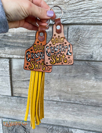 Cowgirl Sh*t Keychain - MADE TO ORDER (approx. 4 week turnaround)