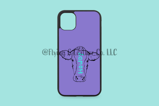 Purple Howdy Cow Phone Case